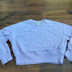 Athleta Girl All Day Crewneck Sweatshirt Lavender Purple  Medium Size 8-10